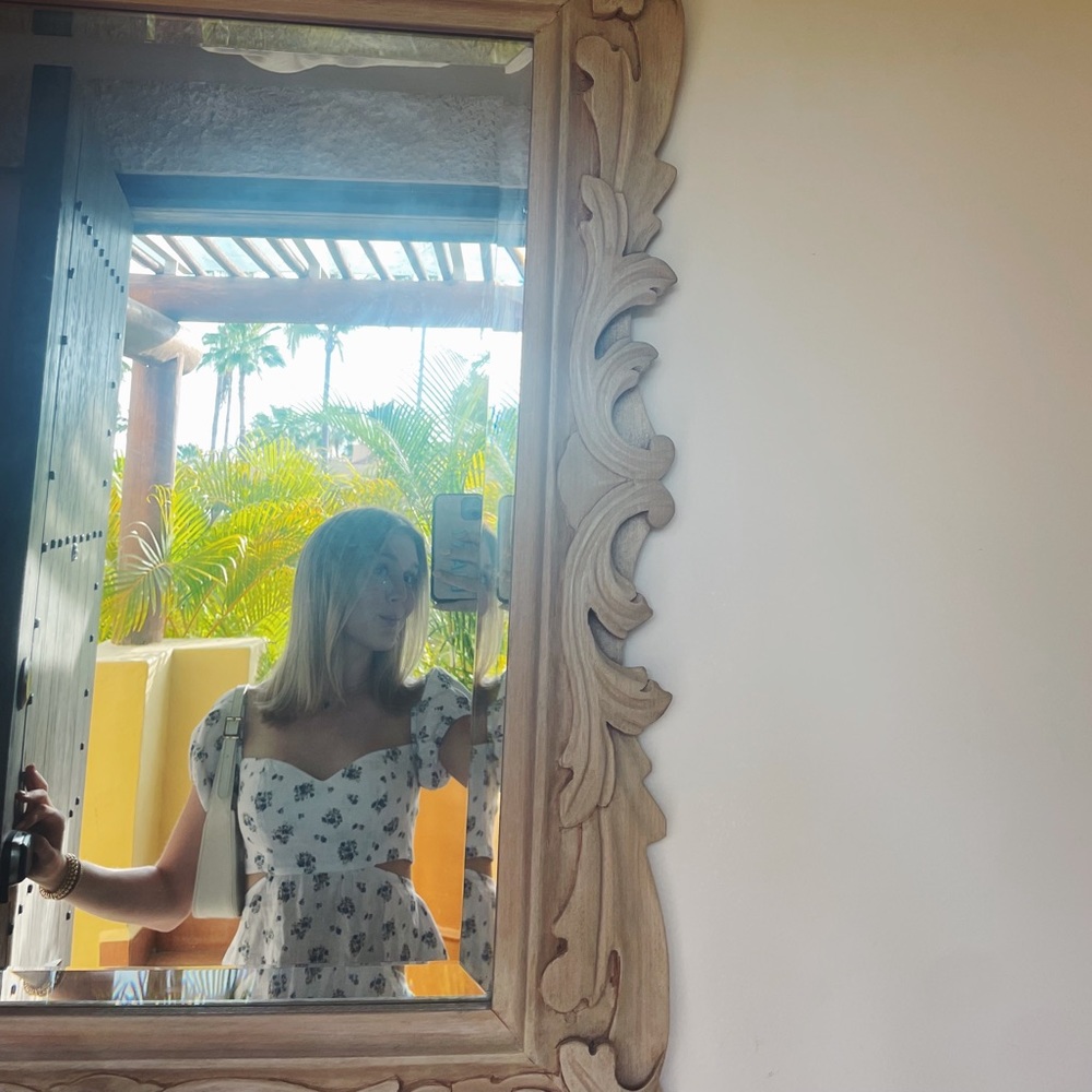 Reformation Floral Cut-Out Mini Dress